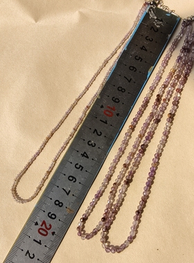 青岛饰品 OG Loc 天然水晶 紫阿塞项链