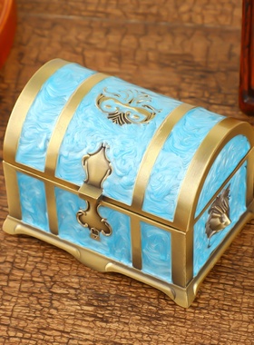 欧式复古宝箱首饰盒创意带锁送女