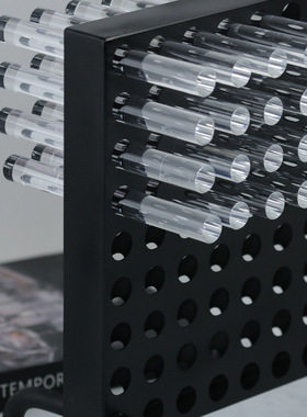 现代简约黑色金属亚克力插孔屏风