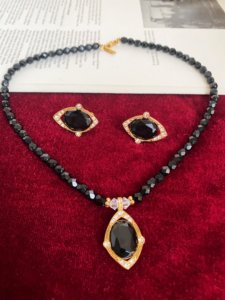 FG西洋古董首饰 vintage1928中古珍珠串珠项链手链耳环套装宫廷风