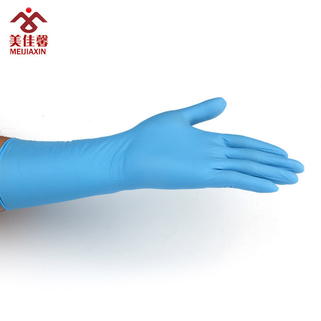12-inch white nitrile oil-resistant and acid-resistant gloves disposable latex leather oil-resistant and wear-resistant non-slip nitrile gloves labor protection