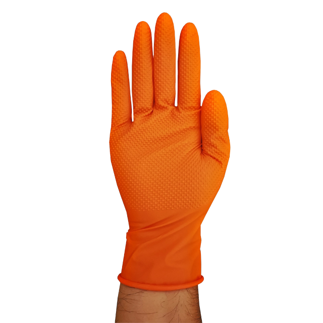 Meijiaxin diamond pattern nitrile gloves are non-slip and thickened