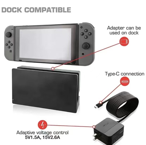 任天堂Switch充电器NYKO原装拆机有划痕NS快充支持底座模式支持tv