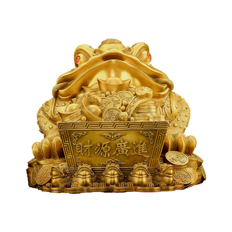 1铜金蟾招财摆件纯黄铜三足金蝉蟾蜍客厅装饰办公酒店铺开业礼品,淘宝优惠券,粉丝福利购,淘宝优惠卷