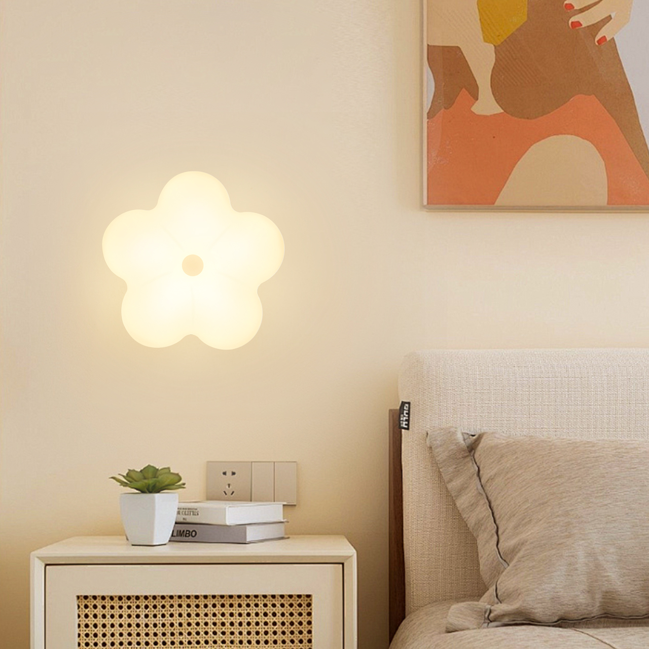 NVC lighting cream style entrance light creative