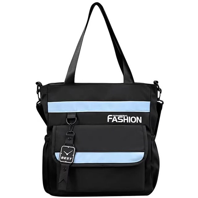 Girls' large capacity canvas bag for middle school students to carry in class