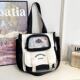 Canvas bag girls crossbody shoulder bag handbag book bag versatile large capacity primary school student class bag tutoring bag