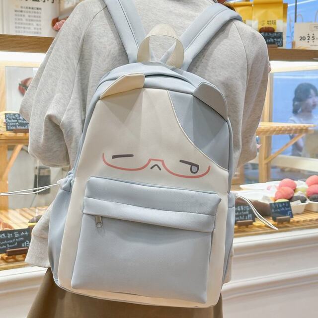 Korean cute cartoon fashion sweet girl ins style niche contrasting color fashion backpack going out versatile school bag for women