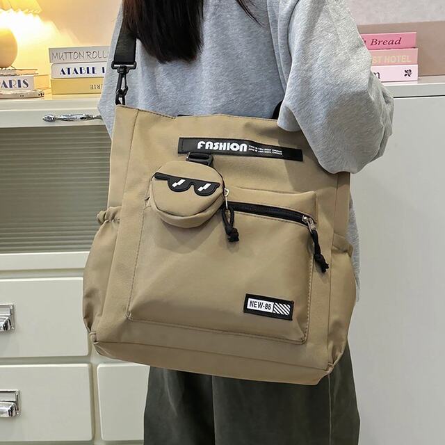 Student crossbody bag boy handbag high school student leisure commuter handbag junior high school student canvas tutoring bag