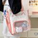 Canvas bag girls crossbody shoulder bag handbag book bag versatile large capacity student class bag tutoring bag