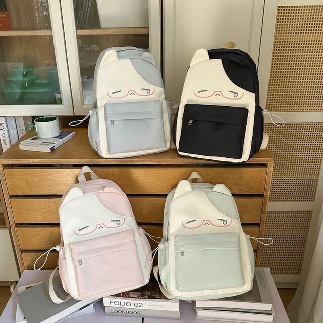 Korean cute cartoon fashion sweet girl ins style niche contrasting color fashion backpack going out versatile school bag for women