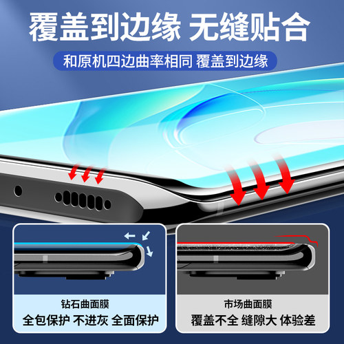 适用华为荣耀60pro钢化膜200/100/90/80/70手机膜honor全屏防窥50se/magic3至臻/ultra水凝曲面por高清贴膜 - 图0