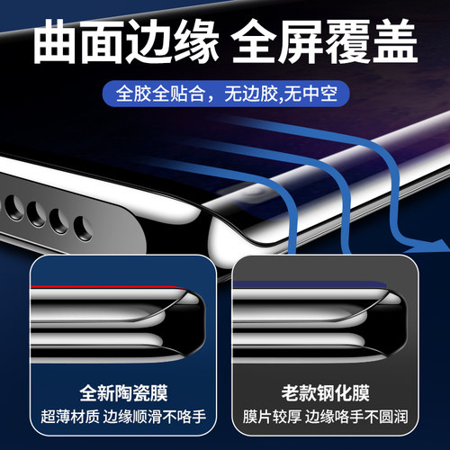 适用oppo钢化膜findx5pro全胶陶瓷膜findx6高清x3x2pro防偷窥屏Reno9pro+防窥reno6pro/3/4por曲屏8手机膜5g - 图1