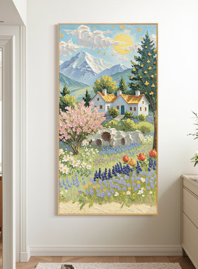 田园小清新入户玄关装饰画走廊转角艺术挂画儿童房卧室系壁画
