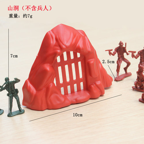 军事散件场景组件仿真围栏树木沙包掩体旗帜儿童男孩子玩具小礼品 - 图2