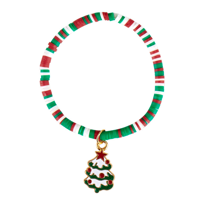 圣诞节礼物彩色手链金属吊坠编织手绳奖励幼儿园班级活动装饰礼品