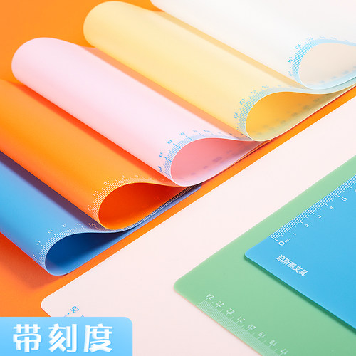 A4桌面垫板小学生用软硅胶写字垫本考试专用书写作业大号A3透明塑料加厚试卷垫子儿童书法垫纸板课桌垫一年级 - 图1