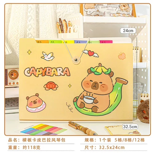 А4 папка много -слойная ученика с прозрачными страницами и милыми тестовыми документами для организации артефактов студенческих школьных книж