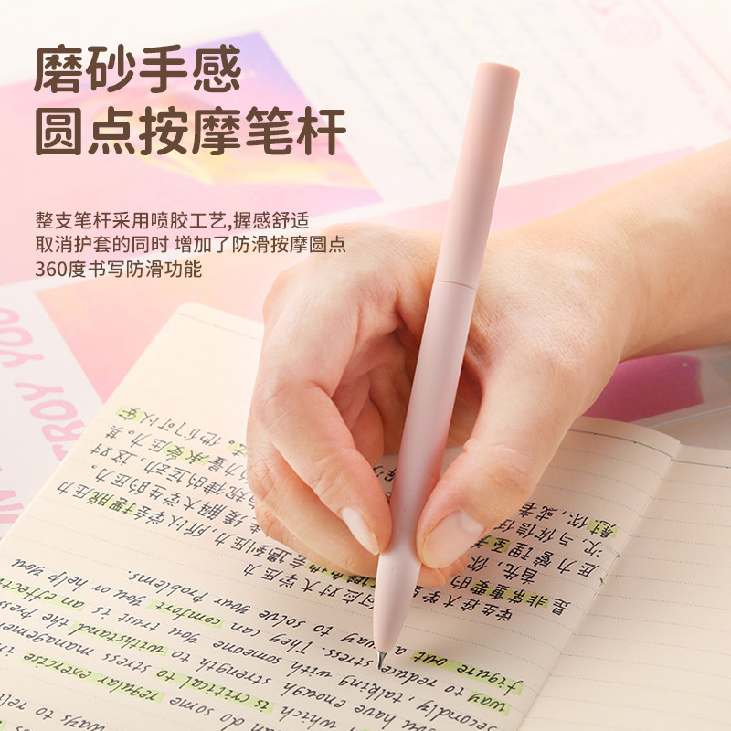 一木林旋转出芯中性笔解压转转笔学生黑色水笔CS笔头刷题笔顺滑速干考试黑笔少女心高颜值简约签字笔圆珠笔芯,淘宝优惠券,粉丝福利购,淘宝优惠卷