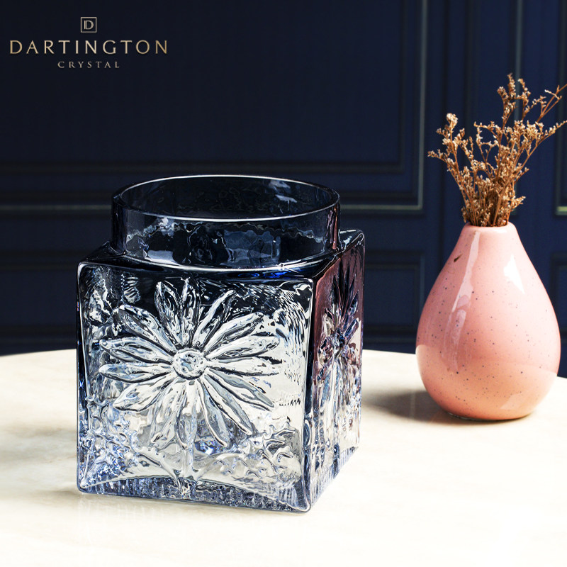 英国进口dartington欧式透明水晶玻璃花瓶客厅水养插花瓶轻奢摆件,淘宝优惠券,粉丝福利购,淘宝优惠卷