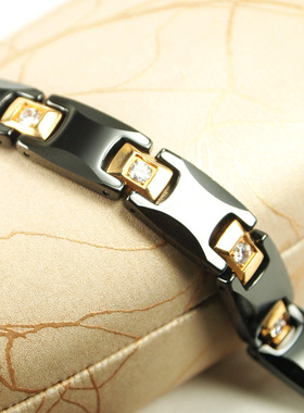 泰腾尼钛金男士商务手饰镶嵌时尚