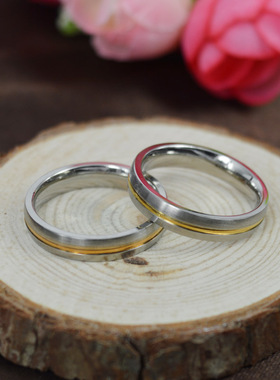 玫瑰金金色钛钢不生锈尾戒