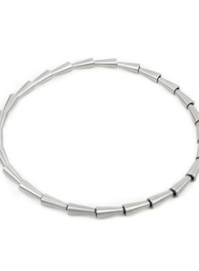 钛钢欧美节节高生日礼物刻字项圈