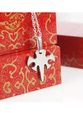 欧美男士钛钢饰品刻字吊坠项链