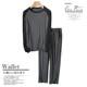 Modal Pajamas Men's Color Block Raglan Loose Suit