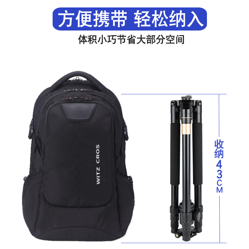 轻装时代相机三脚架单反手机便携摄影摄像自拍照视频三角架独脚架