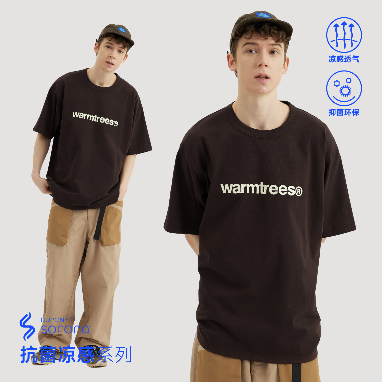 WARMTREES 2024SS新款 小写logo字母短袖T恤 原创潮牌体恤 - 图2