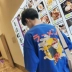 Fang Shao nam mùa hè anime cá tính in ngắn tay thương hiệu thủy triều oversize bé trai áo phông hip-hop - Áo phông ngắn Áo thun nam Hàn Quốc Áo phông ngắn