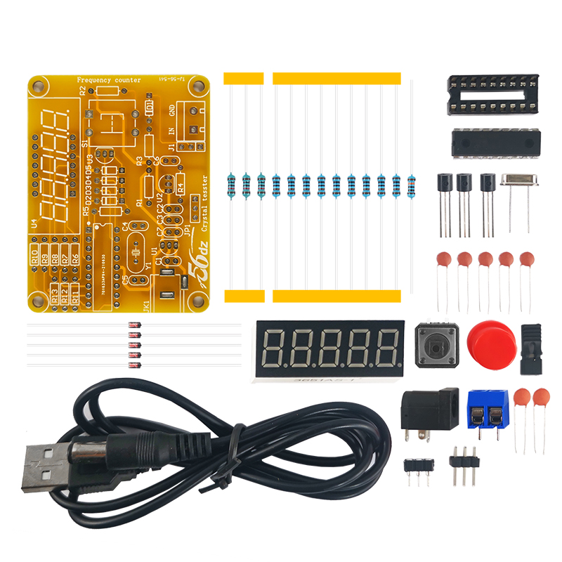 1Hz-50MHz频率计套件晶振测量数字高精度电路DIY电子制作焊接设计 - 图1