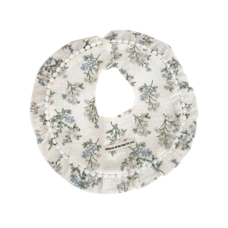 Baby Bib Princess Style Wholesale Newborn Bib Snap Style Waterproof Breathable Eating Anti-Spitting Baby Bib