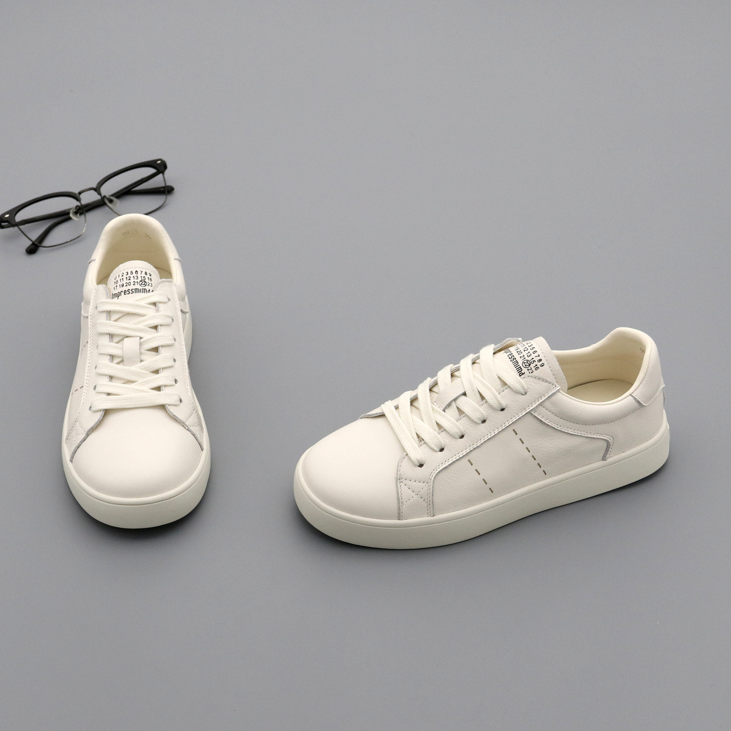 头层牛皮小白鞋女板鞋2026年春季圆头真皮系带平底休闲鞋女单鞋子,淘宝优惠券,粉丝福利购,淘宝优惠卷