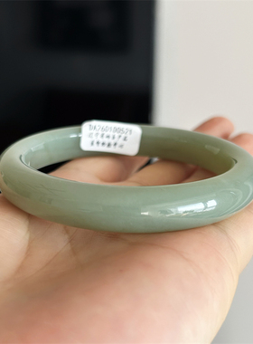 天然和田玉手镯58新疆且末蓝水原物实拍正品A货正品和田玉镯子