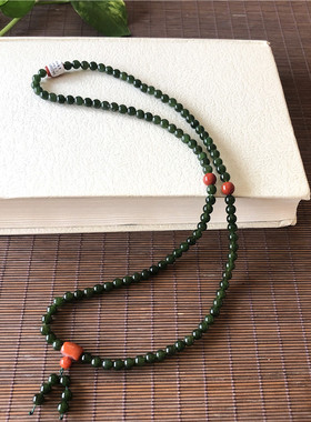 天然和田玉碧玉多圈手链一物一图