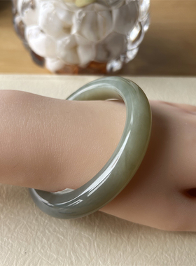 天然和田玉手镯58口黄口料原物实拍玉石手镯A货正品和田玉手镯子