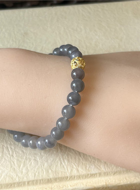 天然和田玉手链烟紫玉圆珠手链多款合集正品A新疆和田玉单圈手串