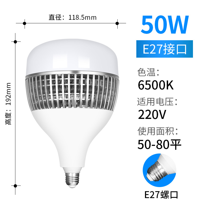 电灯泡led节能超亮特亮强光工厂车间工地照明吸顶灯家用100瓦灯炮-图2