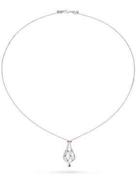 TWINSLULU轻奢玫红色捕梦网项链