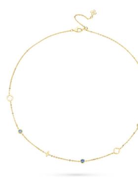 TWINSLULU时尚蓝色四叶项链