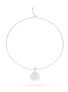 TWINSLULU高级感紫色平安扣项链