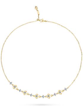 TWINS LULU高级简约轻奢风圆形蓝色鸢尾花项链TSJ7897