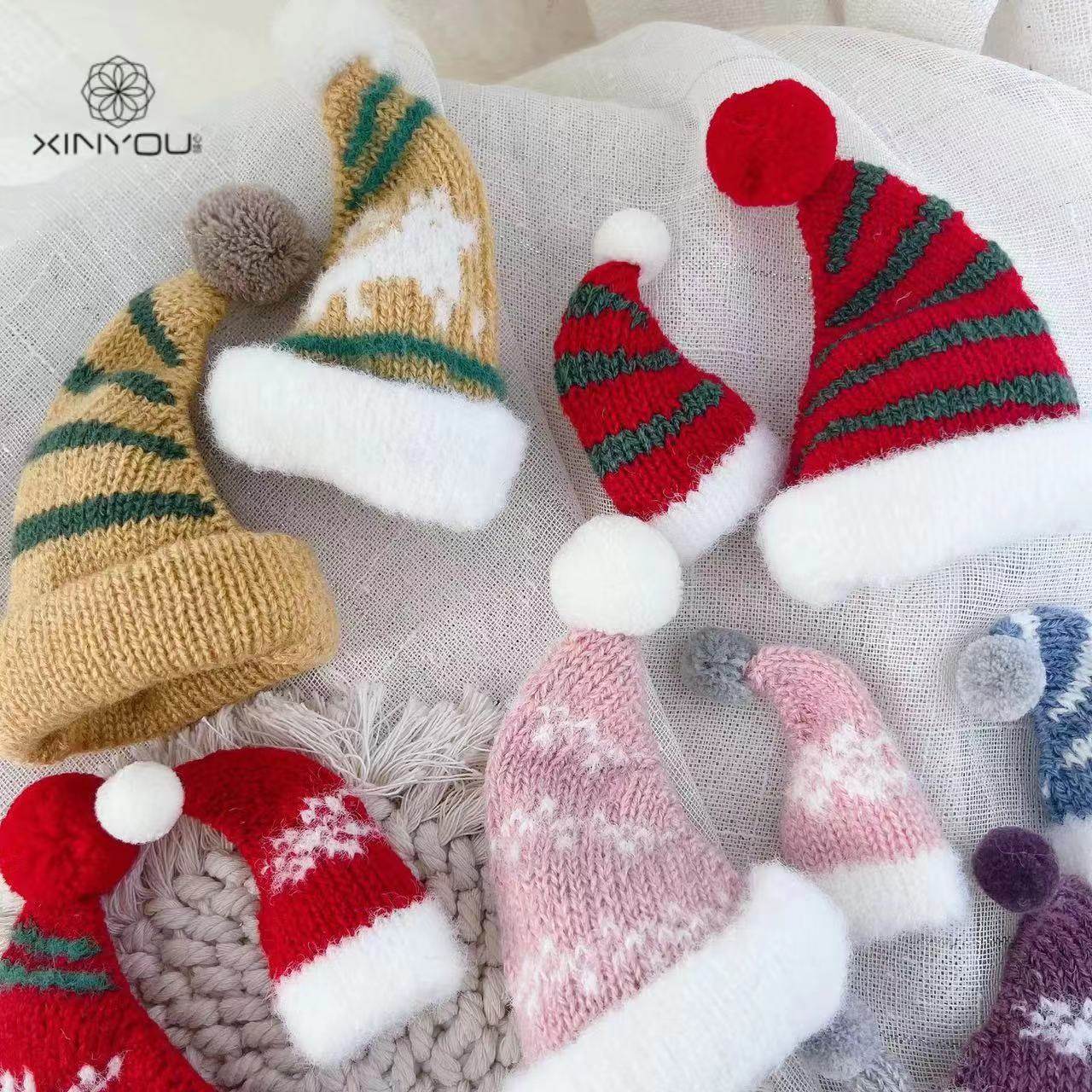 心悠圣诞节迷你毛线帽子圣诞树配件节日氛围可爱简约搭配圣诞配件,淘宝优惠券,粉丝福利购,淘宝优惠卷