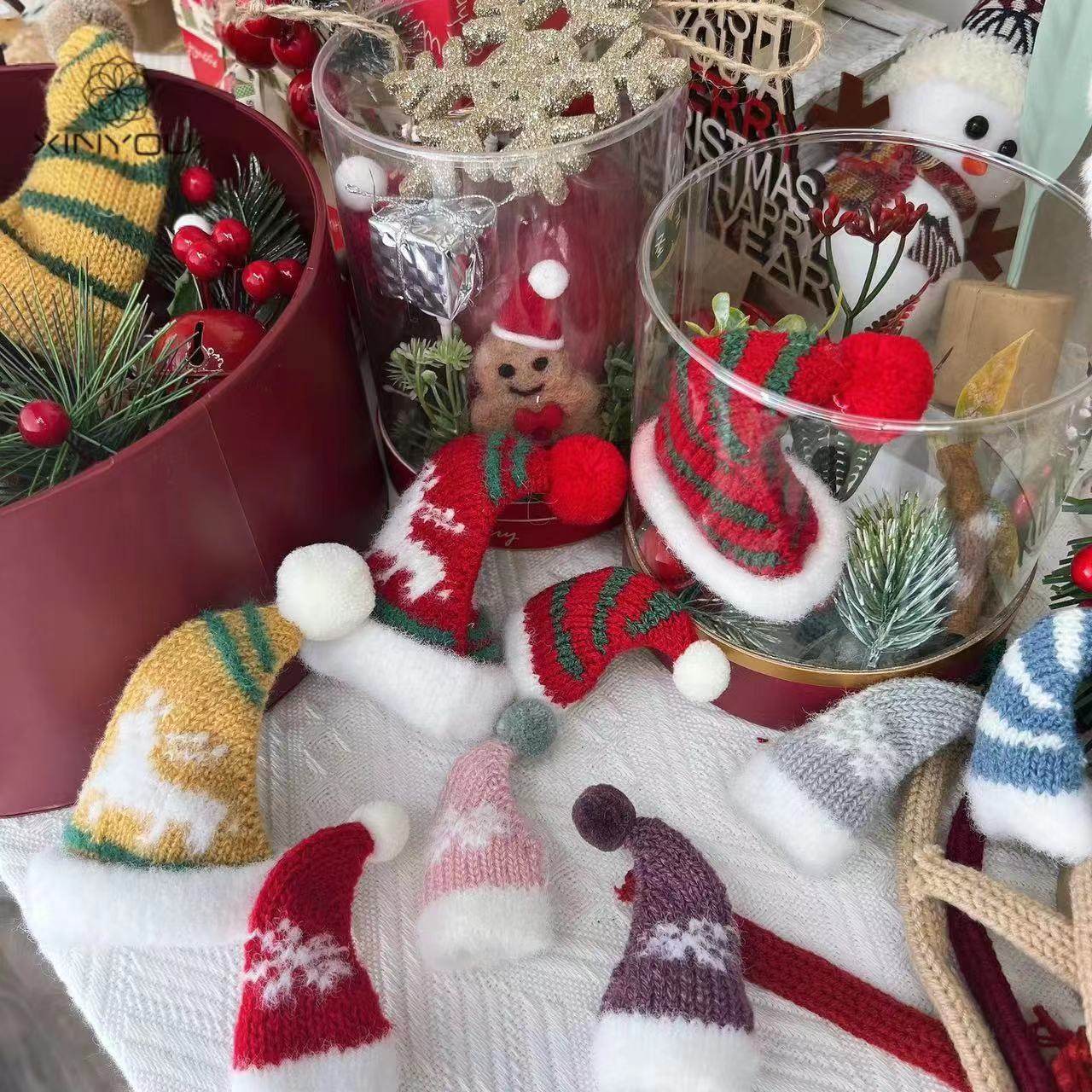 心悠圣诞节迷你毛线帽子圣诞树配件节日氛围可爱简约搭配圣诞配件,淘宝优惠券,粉丝福利购,淘宝优惠卷