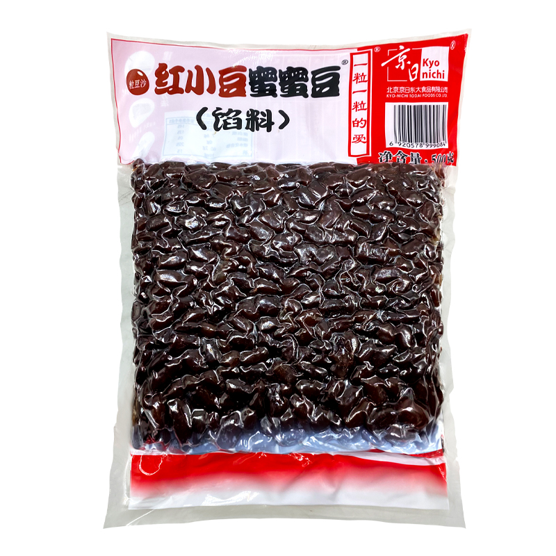 京日糖纳蜜豆蜜红小豆蜜蜜豆甜品面包馅料红豆沙奶茶刨冰500克/包-图3