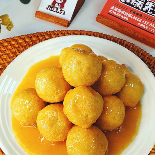 四海港澳版鱼蛋128粒拆酱不含咖喱酱香港仔鱼丸广东包邮 - 图0