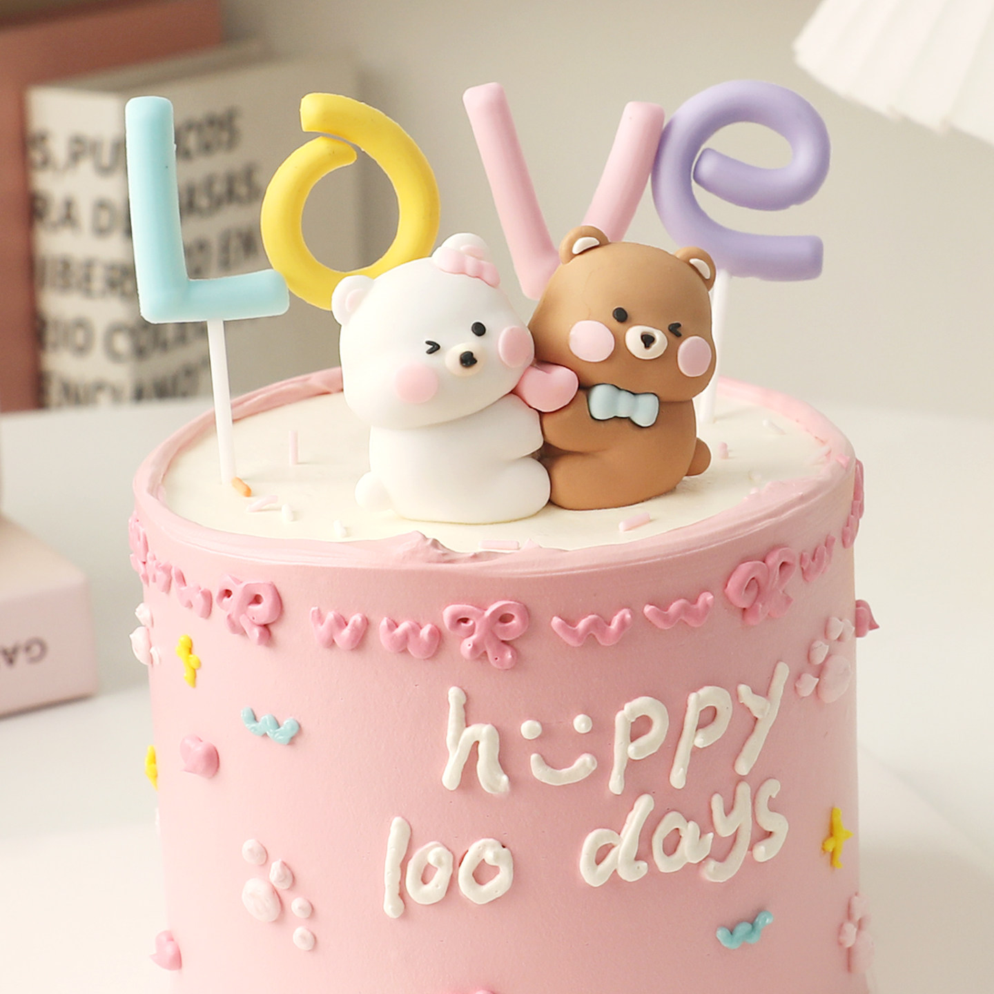 包邮网红情人节软胶小熊LOVE摆件插件甜品派对装扮 生日蛋糕装饰,淘宝优惠券,粉丝福利购,淘宝优惠卷