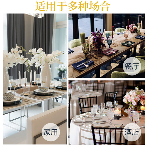 酒店餐厅口布 餐巾席巾擦嘴布 折花口布中西餐巾纯色平纹多色中式 - 图1
